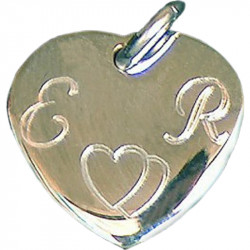 Pendentif coeur acier